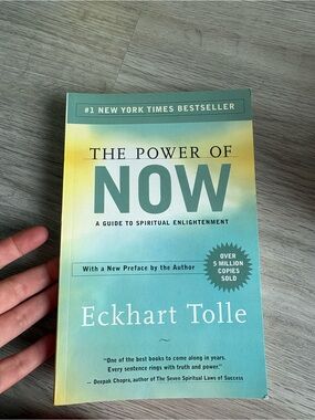 The Power of Now by Eckhart Tolle - Teal & Yellow Paperback